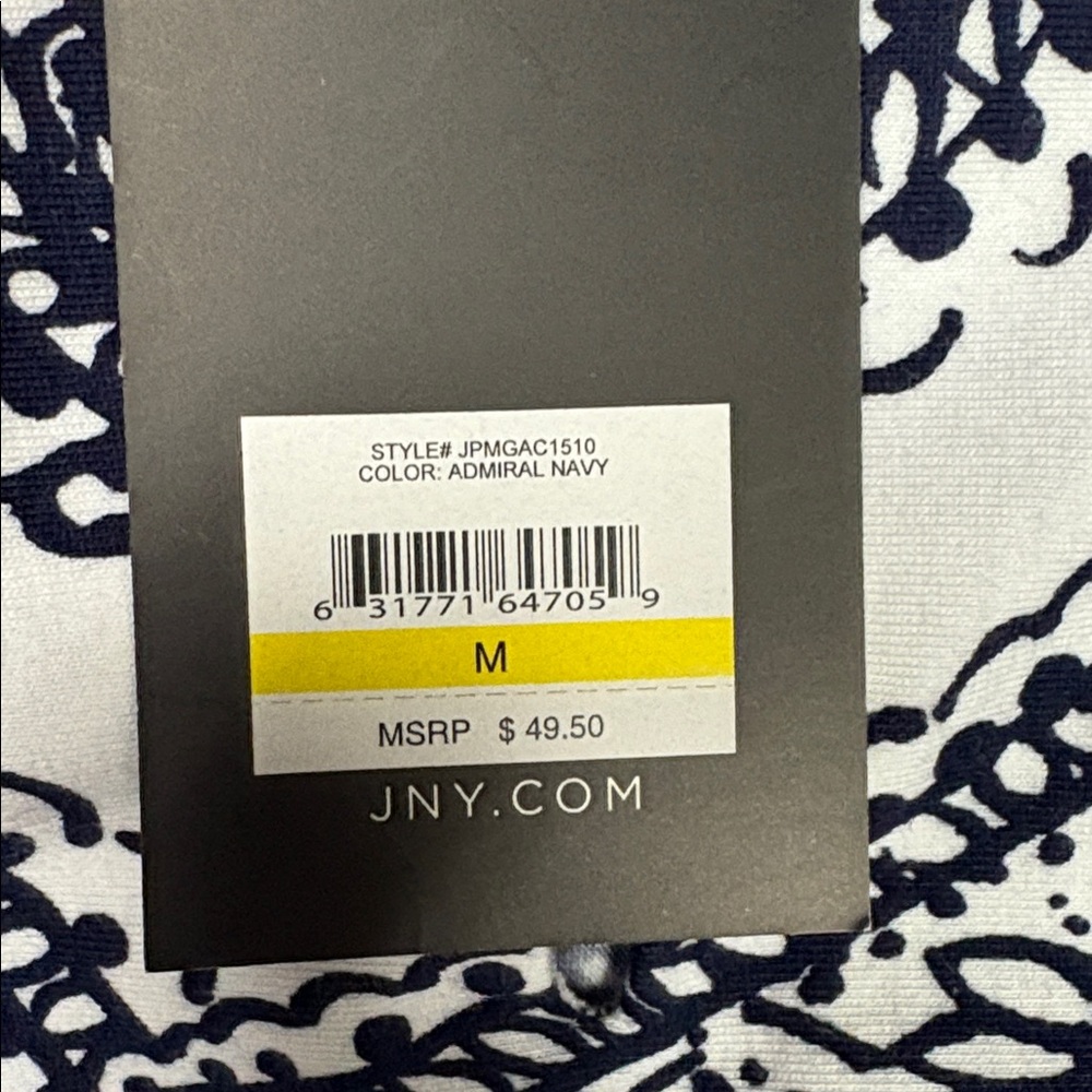NWT 💙 Jones New York Navy and White Paisley Blouse - M - Picture 3 of 5